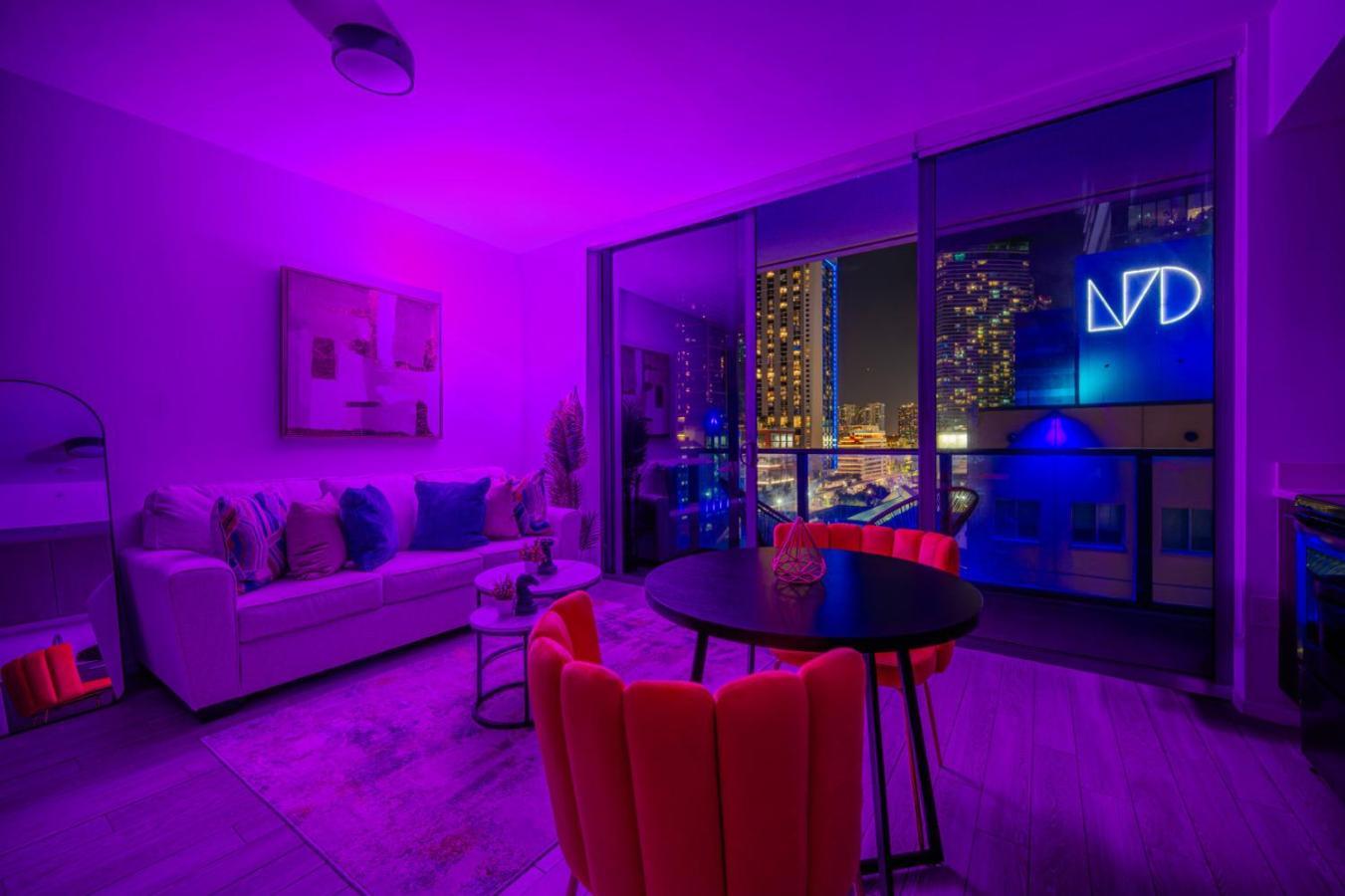 마이애미 Luxury Loft - Free Parking - Ocean View - Brickell Downtown 아파트 객실 사진