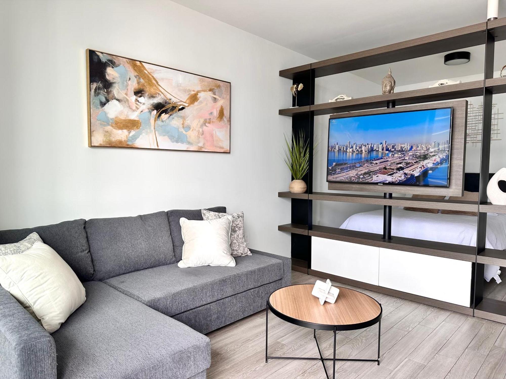 마이애미 Luxury Loft - Free Parking - Ocean View - Brickell Downtown 아파트 객실 사진