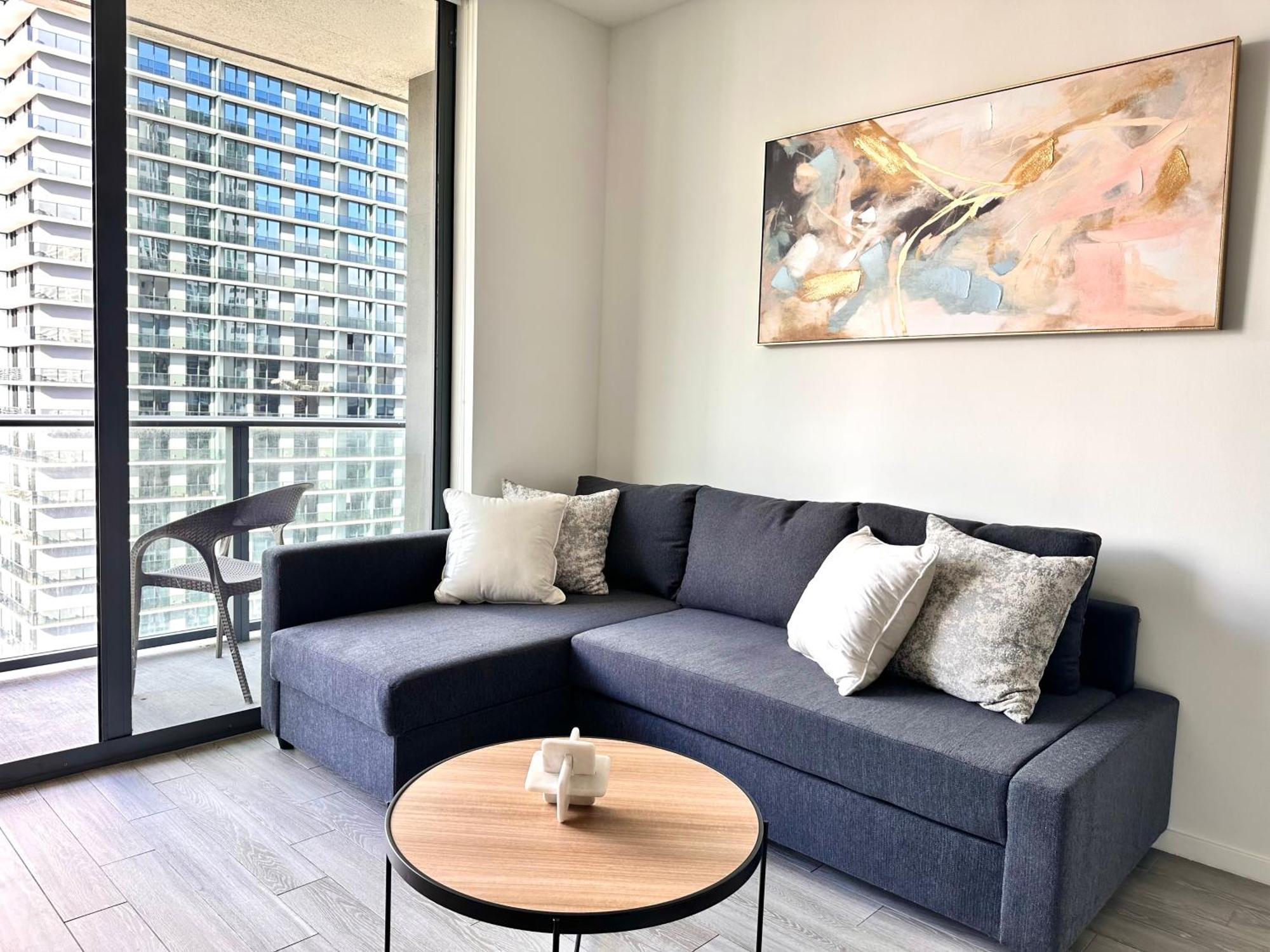 마이애미 Luxury Loft - Free Parking - Ocean View - Brickell Downtown 아파트 객실 사진